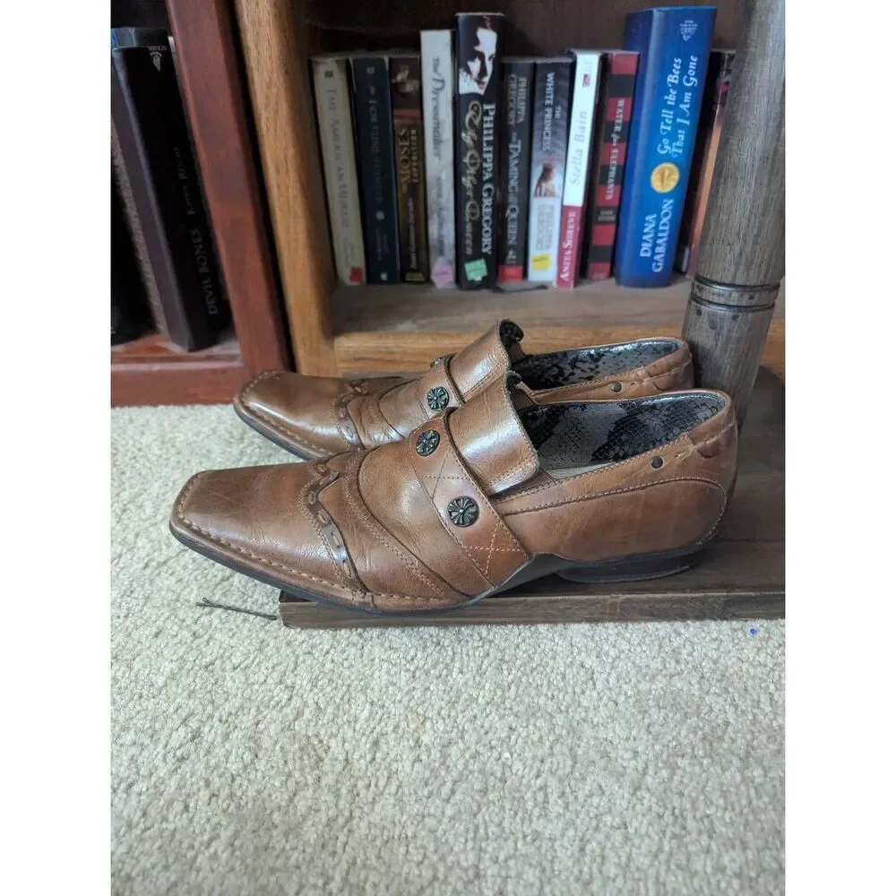 Men’s Mark Nason Lounge U Rock Studded Loafers Shoes Size 8.5